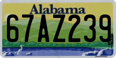 AL license plate 67AZ239