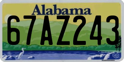 AL license plate 67AZ243