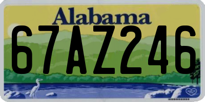 AL license plate 67AZ246