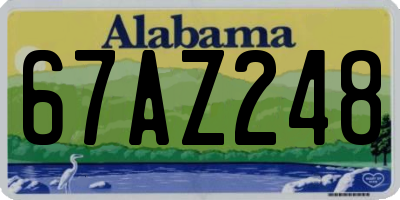 AL license plate 67AZ248
