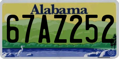 AL license plate 67AZ252