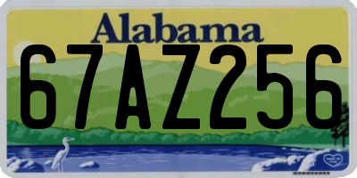 AL license plate 67AZ256