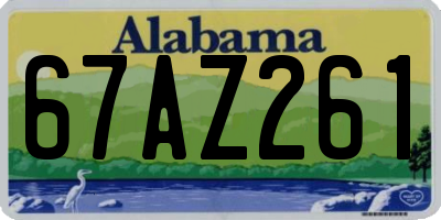 AL license plate 67AZ261