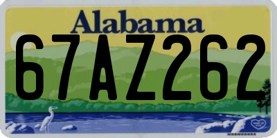 AL license plate 67AZ262