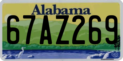 AL license plate 67AZ269