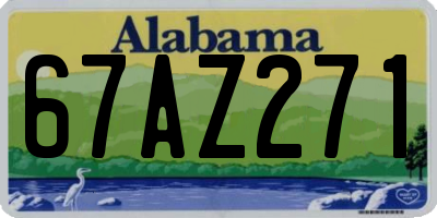 AL license plate 67AZ271