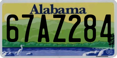AL license plate 67AZ284