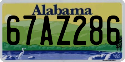 AL license plate 67AZ286