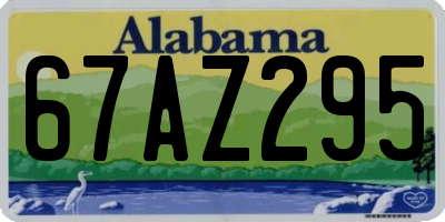 AL license plate 67AZ295