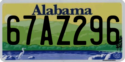 AL license plate 67AZ296