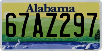 AL license plate 67AZ297
