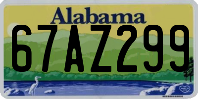 AL license plate 67AZ299