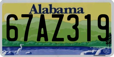 AL license plate 67AZ319