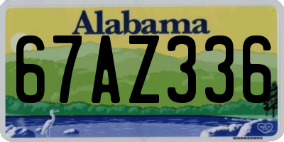AL license plate 67AZ336