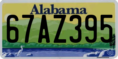 AL license plate 67AZ395