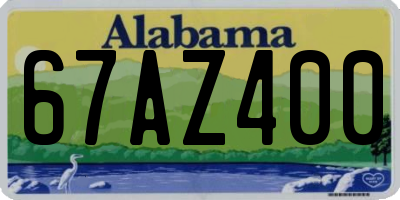 AL license plate 67AZ400