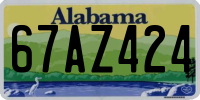 AL license plate 67AZ424