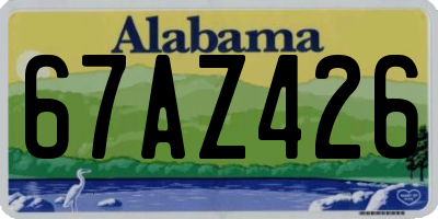 AL license plate 67AZ426