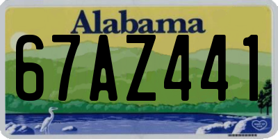 AL license plate 67AZ441