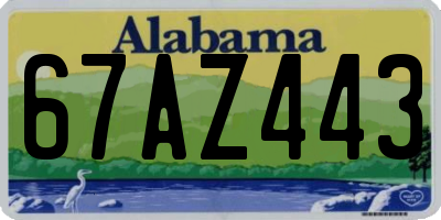 AL license plate 67AZ443