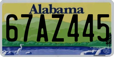 AL license plate 67AZ445