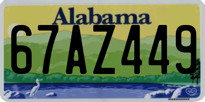 AL license plate 67AZ449