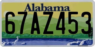 AL license plate 67AZ453