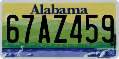 AL license plate 67AZ459