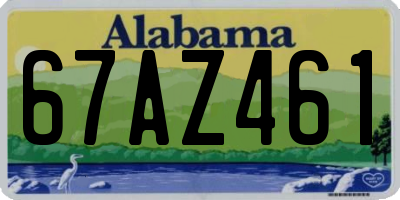 AL license plate 67AZ461