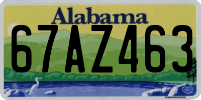 AL license plate 67AZ463