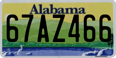 AL license plate 67AZ466