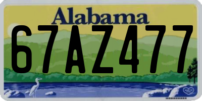 AL license plate 67AZ477