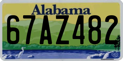 AL license plate 67AZ482