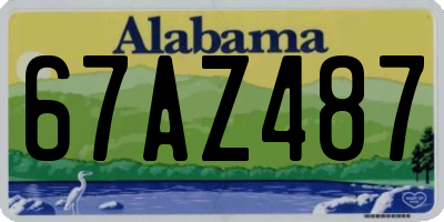 AL license plate 67AZ487