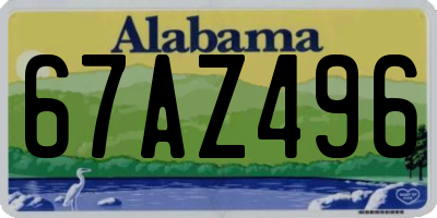 AL license plate 67AZ496