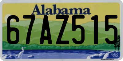 AL license plate 67AZ515