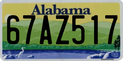 AL license plate 67AZ517