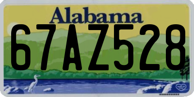 AL license plate 67AZ528