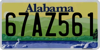 AL license plate 67AZ561