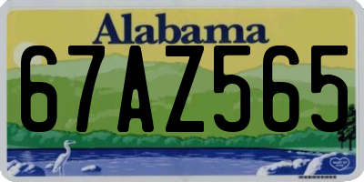AL license plate 67AZ565