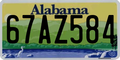 AL license plate 67AZ584