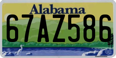 AL license plate 67AZ586