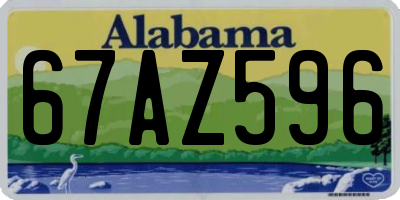 AL license plate 67AZ596