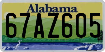 AL license plate 67AZ605