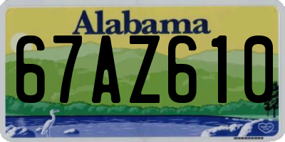 AL license plate 67AZ610