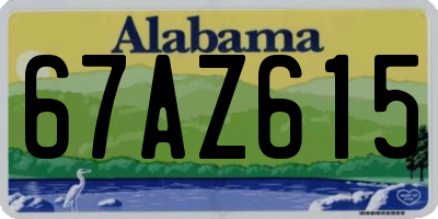 AL license plate 67AZ615