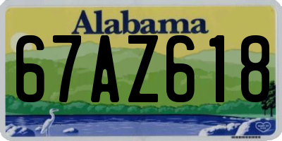 AL license plate 67AZ618