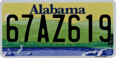 AL license plate 67AZ619