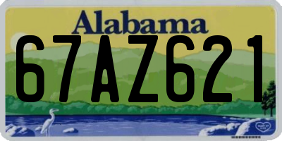 AL license plate 67AZ621