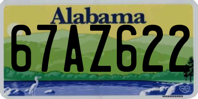 AL license plate 67AZ622